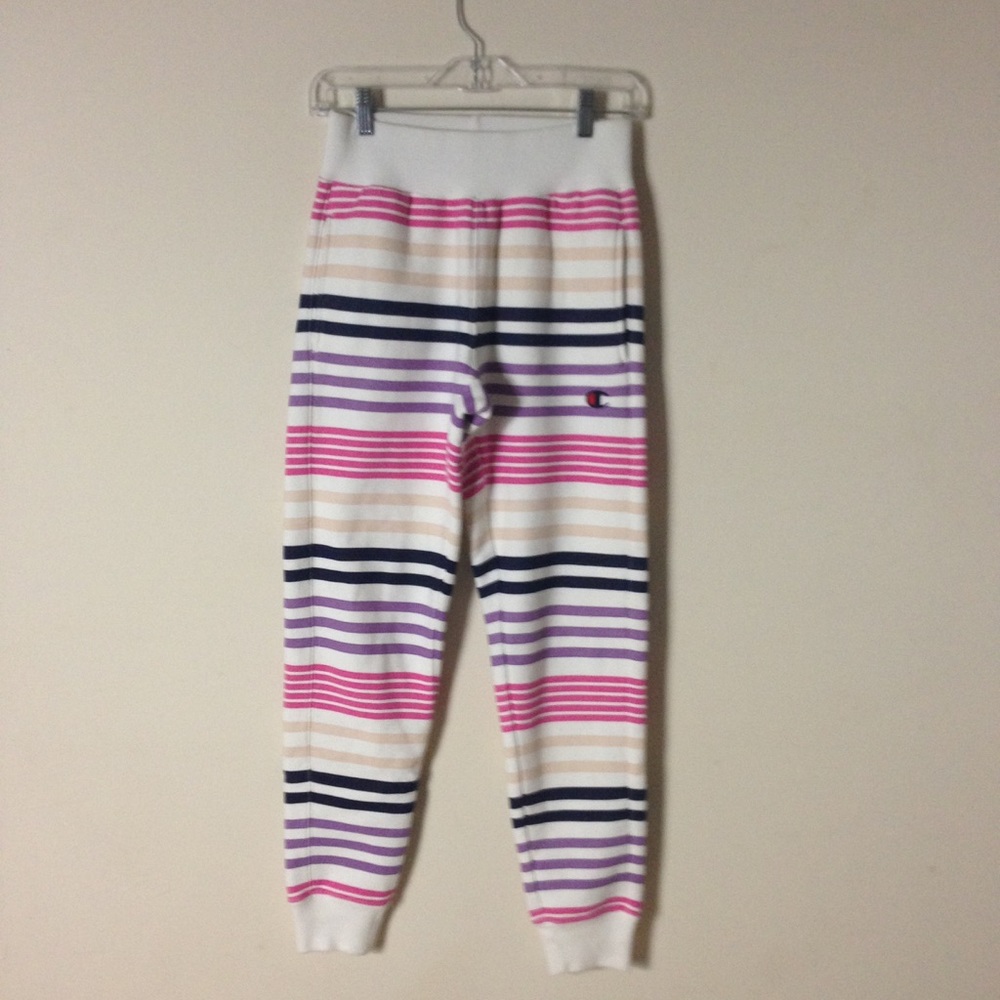 Champion White Striped Joggers Size: XS